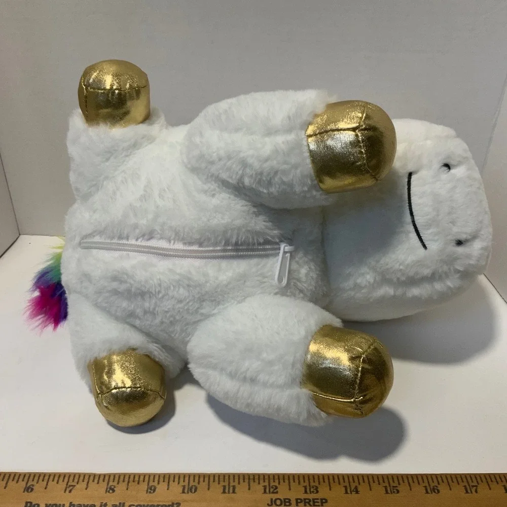 Snug a Babies Unicorn Plush w 4 Unicorn Babies Zip Pocket Stuffed Animal Toy